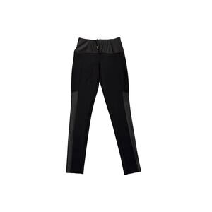 Kardashian Kollection Black Faux Leather Edgy Leggings Size Women's XS NWT
